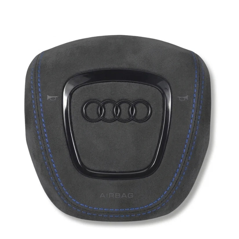 Airbag Cover Audi A3 A4 B7 8P – Alcantara, Naht blau