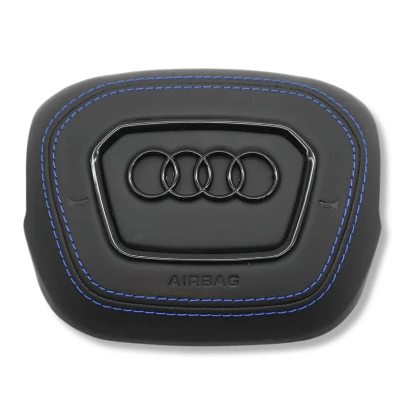 Airbag Cover Audi A3 A4 A5 8Y B9.5 – Leder, Naht blau