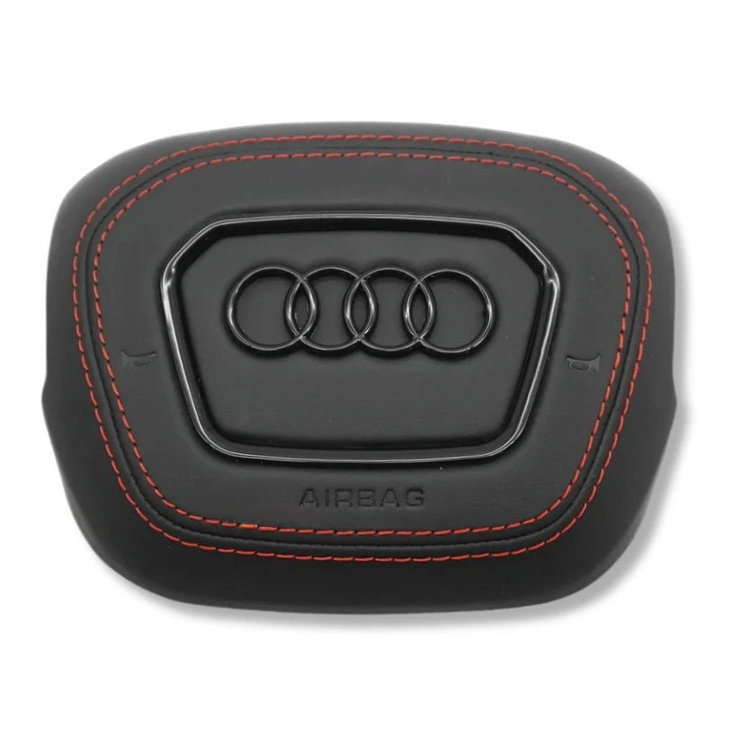 Airbag Cover Audi A3 A4 A5 8Y B9.5 – Leder, Naht rot