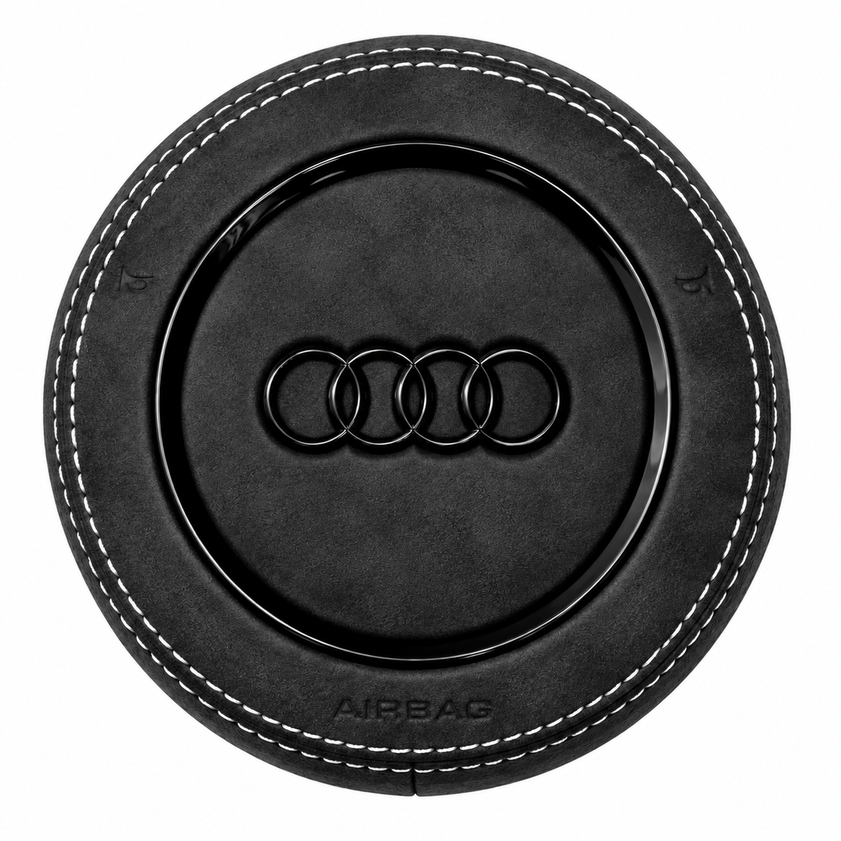 Airbag Cover Audi A3 A4 A5 B8 8V Vor-Facelift – Alcantara, Naht weiß