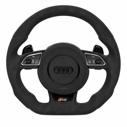 Carbon-Alcantara Lenkrad Audi A3 A4 A5 8P B8 – Oben Alcantara, Seitlich Alcantara, Naht schwarz