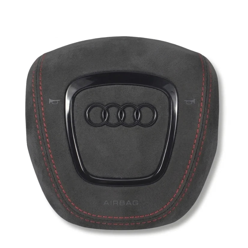 Airbag Cover Audi A3 A4 B7 8P – Alcantara, Naht rot