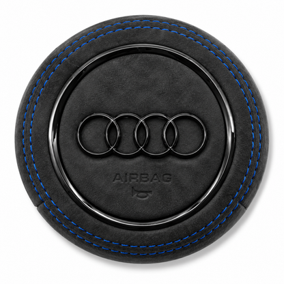 Airbag Cover Audi A3 A4 A5 B9 8V Facelift – Alcantara, Naht blau