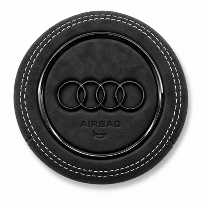 Airbag Cover Audi A3 A4 A5 B9 8V Facelift – Alcantara, Naht weiß