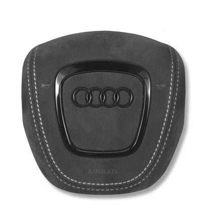 Airbag Cover Audi A3 A4 B7 8P – Alcantara, Naht weiß