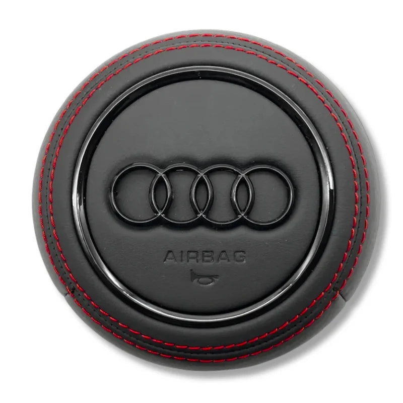 Airbag Cover Audi A3 A4 A5 B9 8V Facelift – Leder, Naht rot