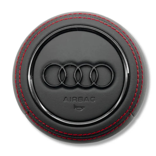 Airbag Cover Audi A3 A4 A5 B9 8V Facelift – Leder, Naht rot